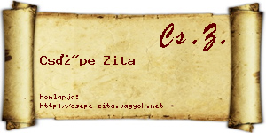 Csépe Zita névjegykártya